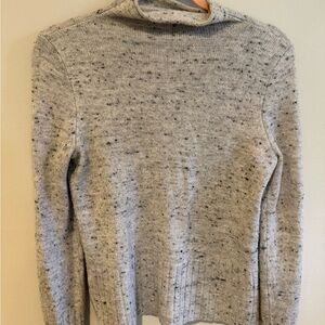 Madewell Light Gray Speckled Turtleneck Sweater